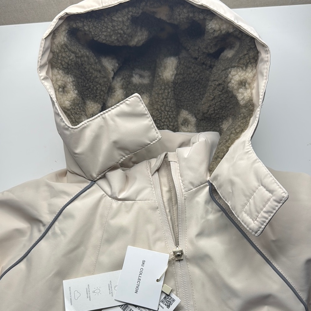 Zara Cream Hooded Snowsuit